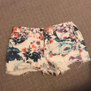 Free People floral shorts